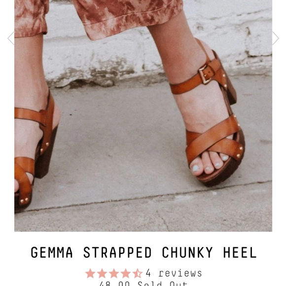NWT from TBN Black Gemma strapped chunk heel - Picture 9 of 10